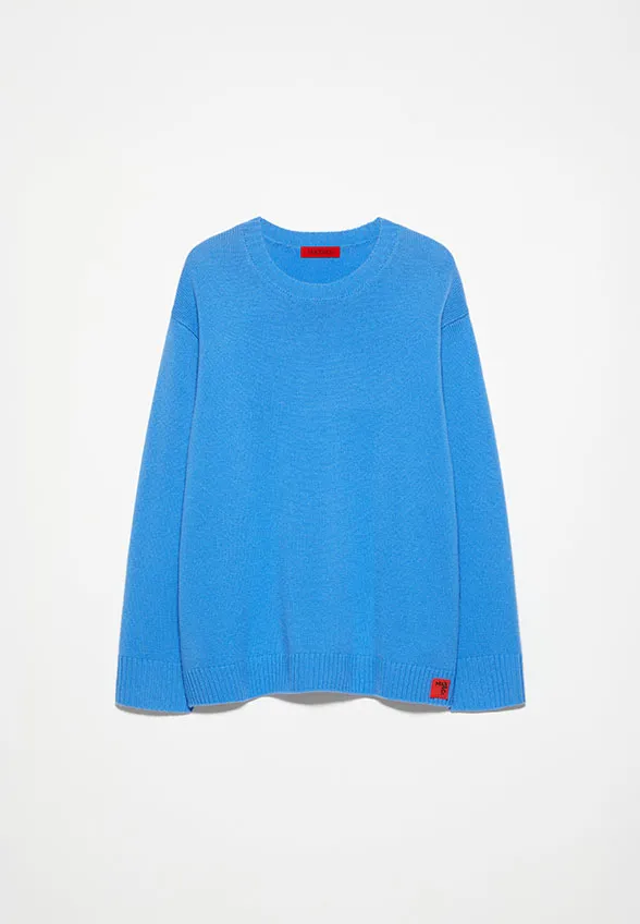 SWETER PAPRICA KASZMIROWY NIEBIESKI