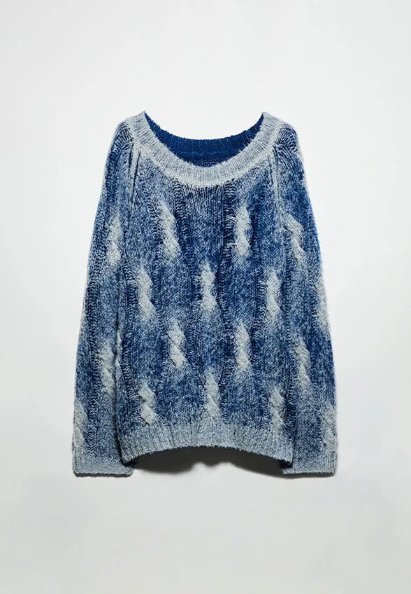 SWETER WEŁNIANY VIGNA NIEBIESKI