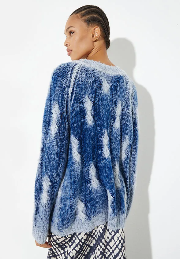 SWETER WEŁNIANY VIGNA NIEBIESKI