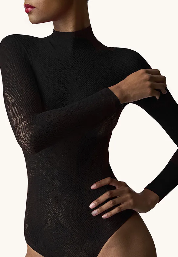 BODY SNAKE NET STRING CZARNE