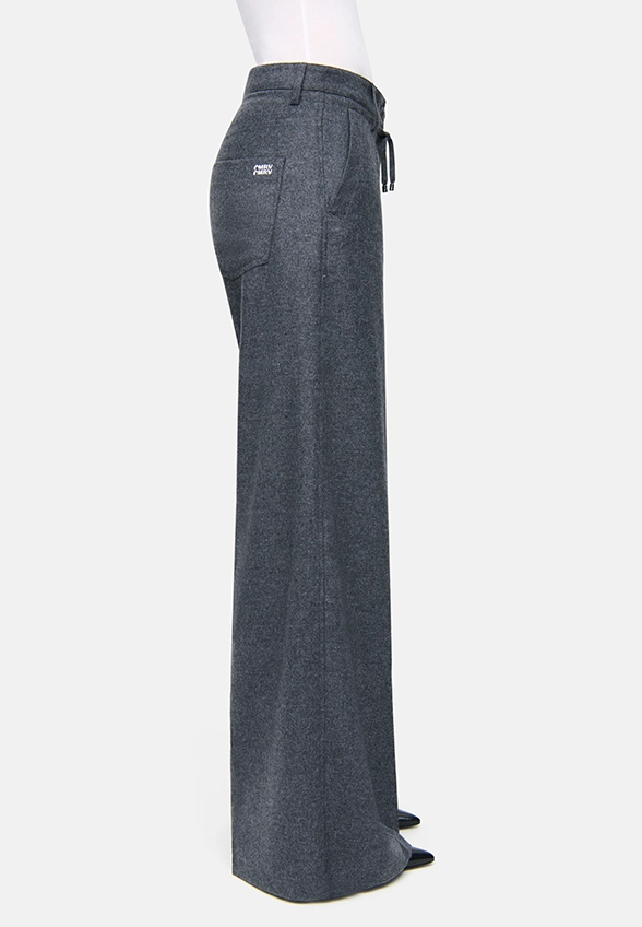 SPODNIE ADRIENNE WIDE-FIT SZARE