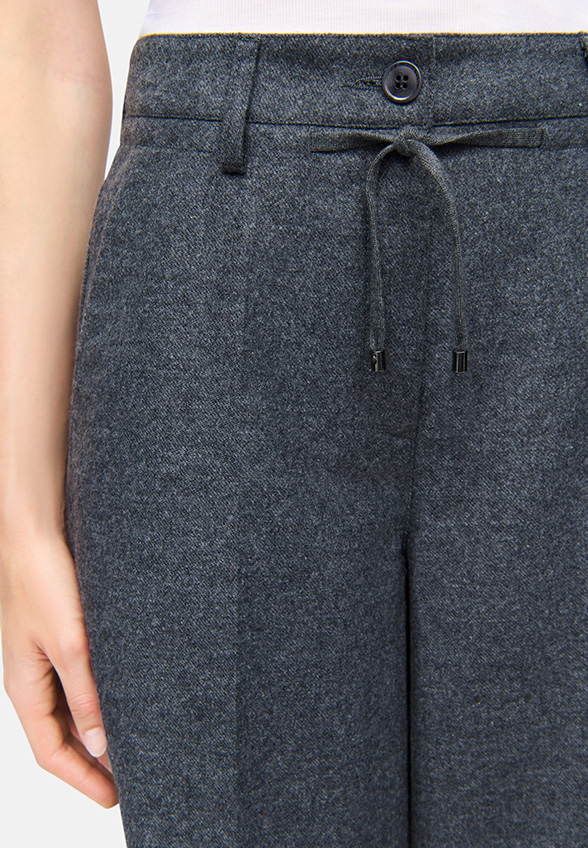 SPODNIE ADRIENNE WIDE-FIT SZARE