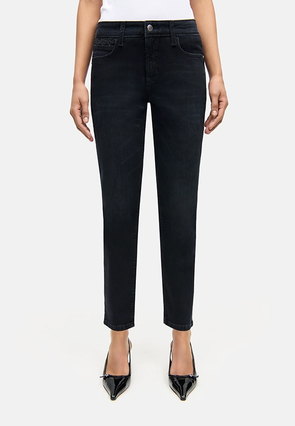 SPODNIE JEANSOWE PIPER SHORT CZARNE