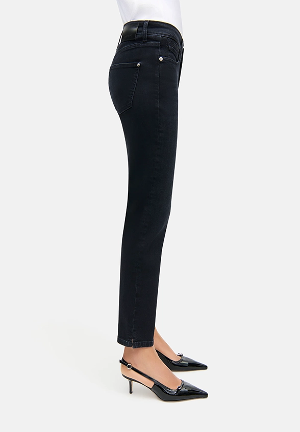 SPODNIE JEANSOWE PIPER SHORT CZARNE