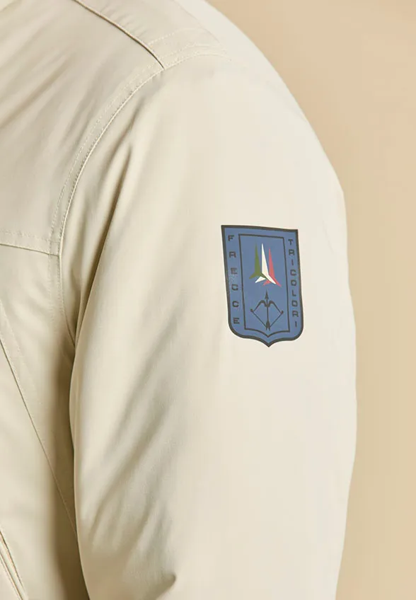 KURTKA MĘSKA Z MIĘKKĄ WYŚCIÓŁKĄ JASNY BEŻ