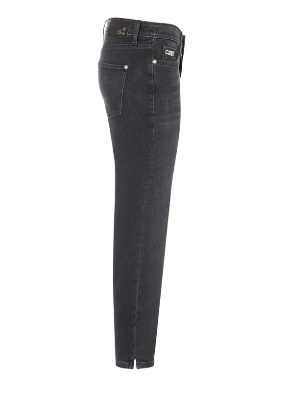 SPODNIE JEANSOWE PIPER SHORT SLIM-FIT CZARNE