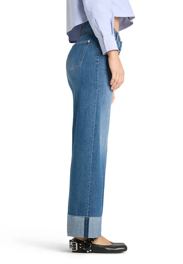 SPODNIE JEANSOWE ANTONIA WIDE-FIT NIEBIESKIE