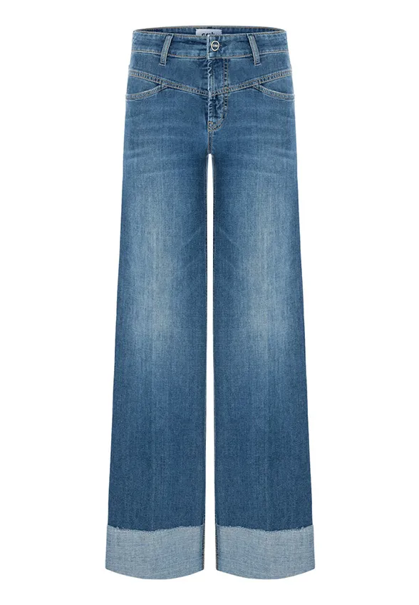 SPODNIE JEANSOWE ANTONIA WIDE-FIT NIEBIESKIE