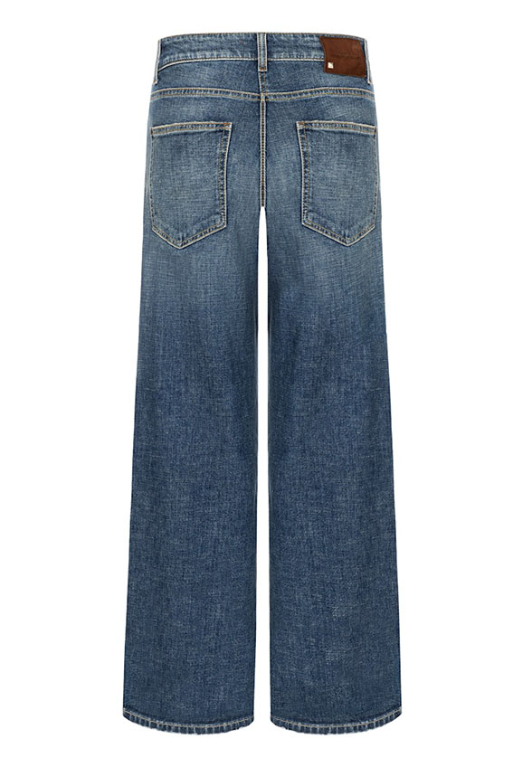 SPODNIE JEANSOWE BAGGY-FIT NIEBIESKIE