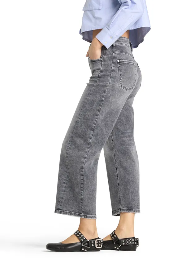 SPODNIE JEANSOWE ORIA O-SHAPE SZARE