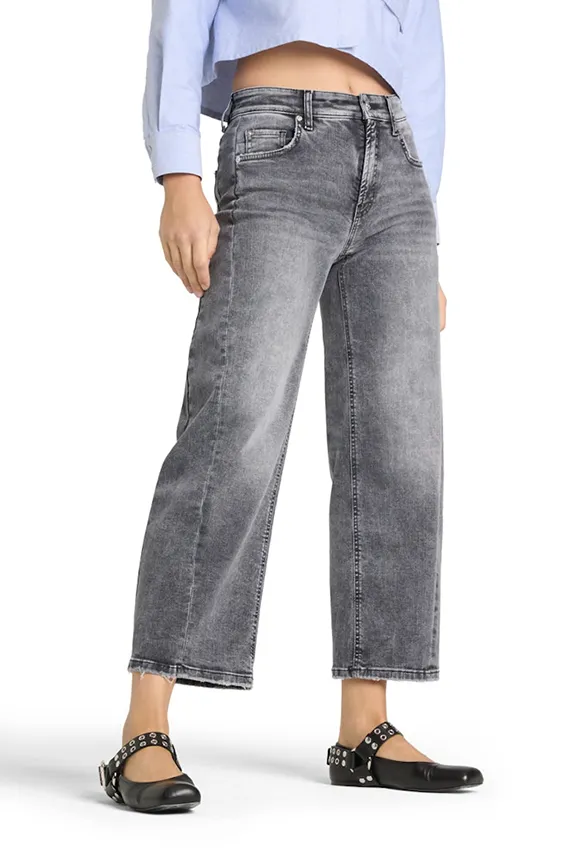 SPODNIE JEANSOWE ORIA O-SHAPE SZARE