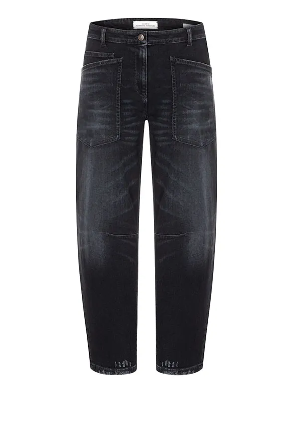 SPODNIE JEANSOWE OCEAN O-SHAPE GRAFITOWE