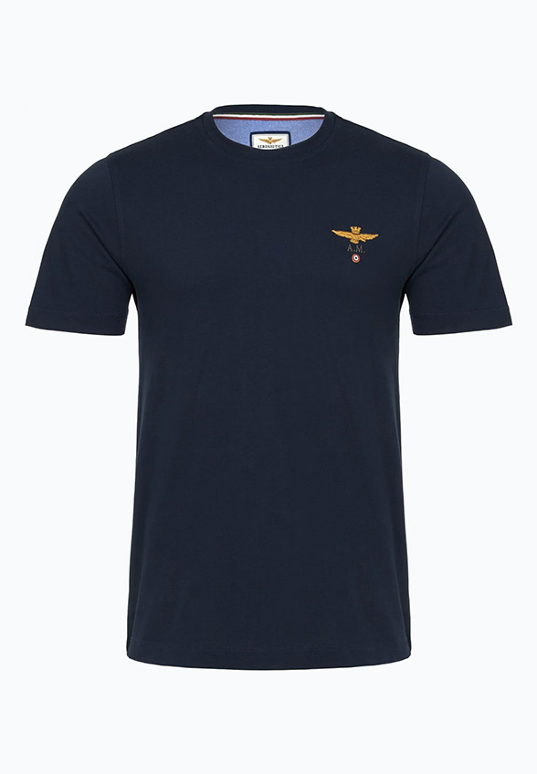 T-SHIRT MĘSKI BAWEŁNIANY GRANATOWY