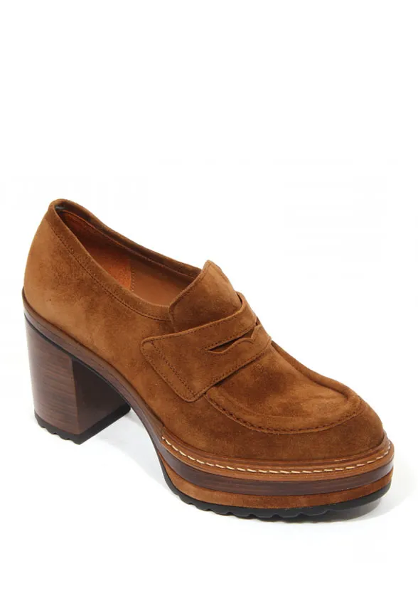 LOAFERSY NA OBCASIE OLIVIA KARMELOWY BRĄZ