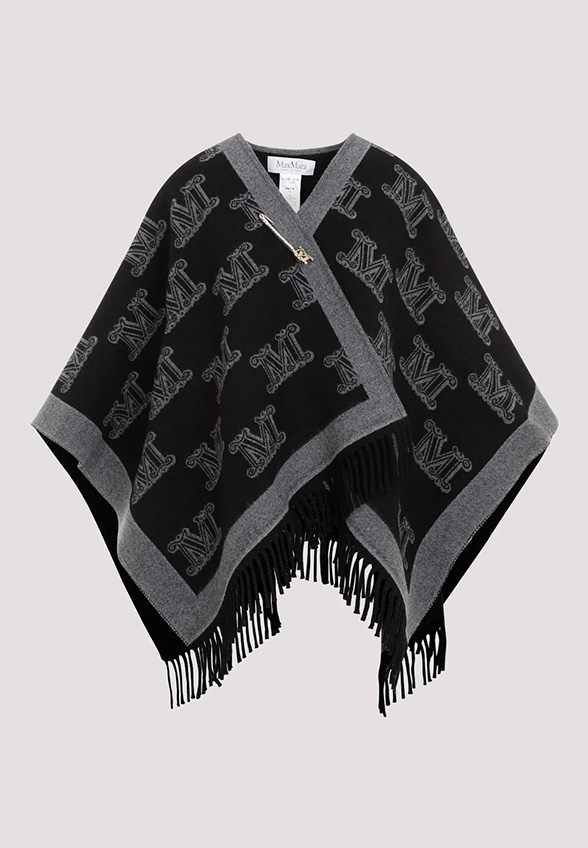PONCHO FRINE CZARNE
