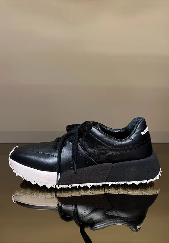 SNEAKERSY SABELA ZE SKÓRY NAPPA CZARNE