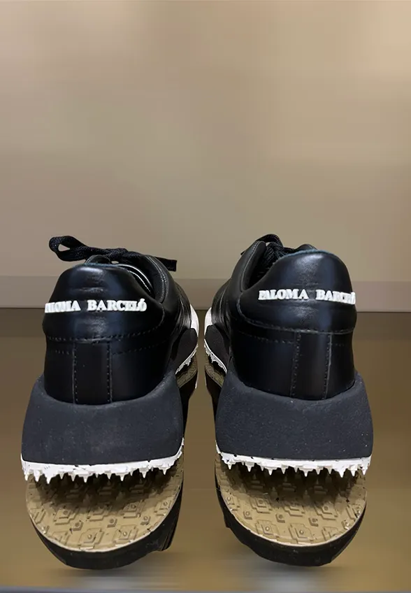 SNEAKERSY SABELA ZE SKÓRY NAPPA CZARNE
