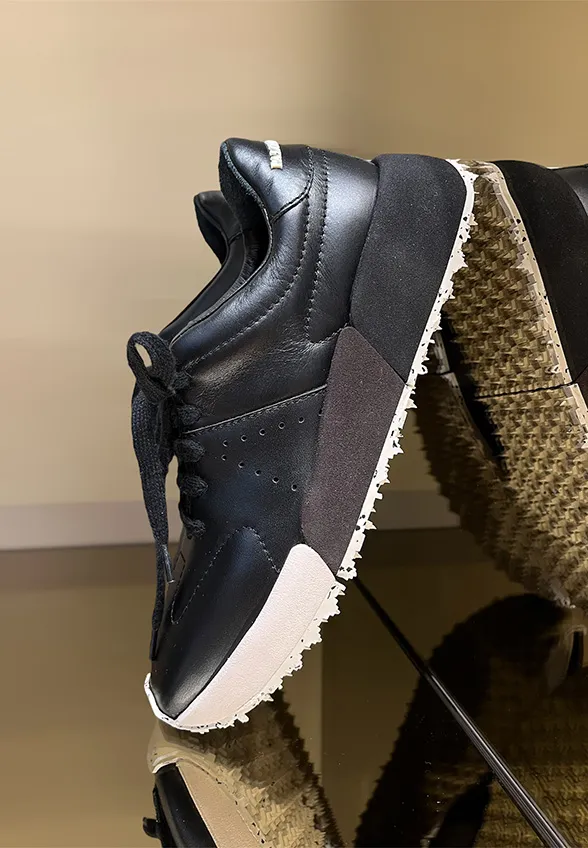 SNEAKERSY SABELA ZE SKÓRY NAPPA CZARNE