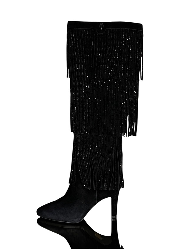 KOZAKI SHOREDITCH KNEE BOOT CZARNE