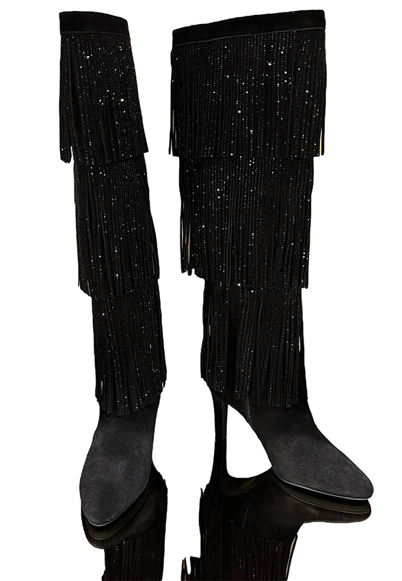 KOZAKI SHOREDITCH KNEE BOOT CZARNE