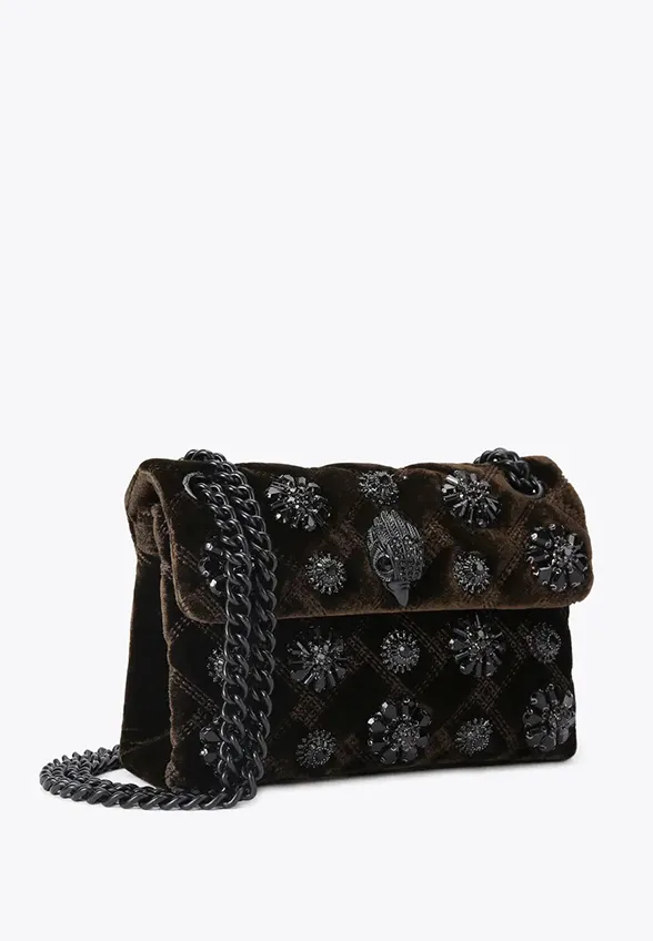 TOREBKA VELVET MINI KENSINGTON CIEMNY BRĄZ