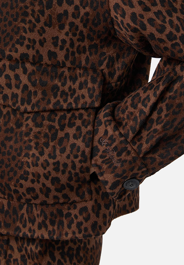 KURTKA BONNIBELL DOUBLE DARK LEOPARD BRĄZOWA