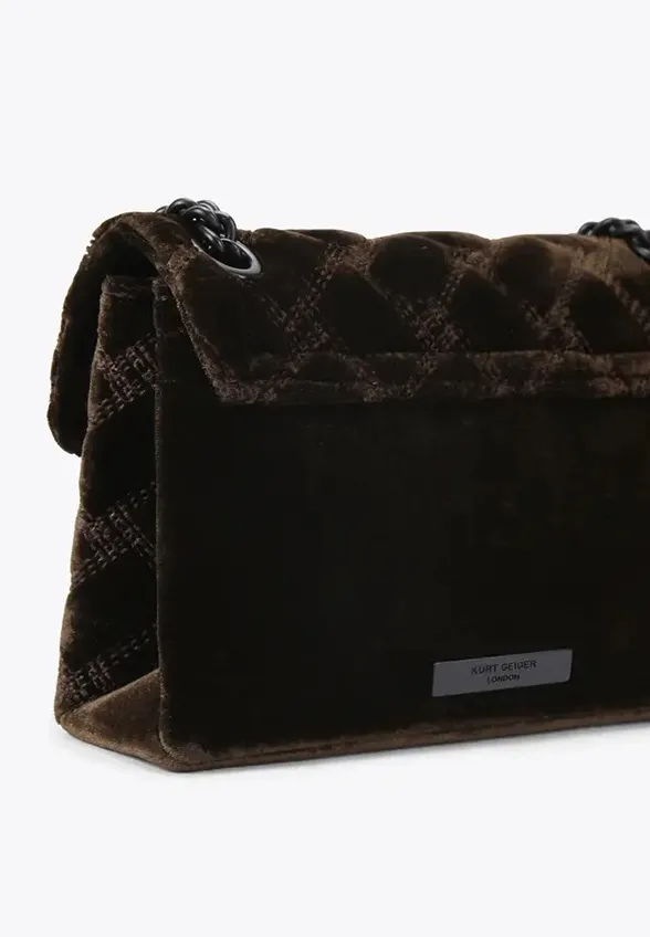 TOREBKA VELVET MINI KENSINGTON CIEMNY BRĄZ