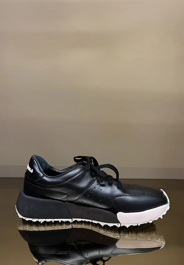 SNEAKERSY SABELA ZE SKÓRY NAPPA CZARNE