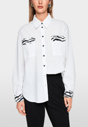 KOSZULA Z MOTYWEM ZWIERZĘCYM BIAŁA