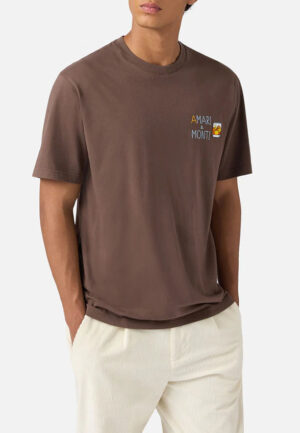 T-SHIRT MĘSKI ARNOTT BRĄZOWY