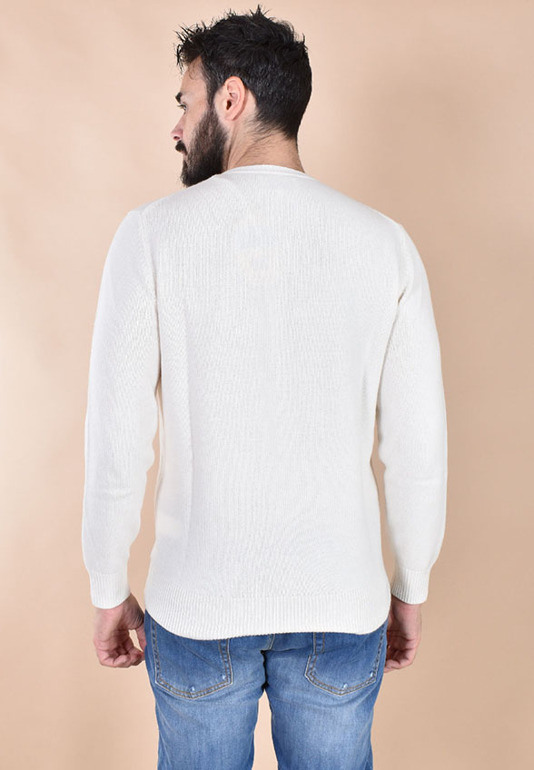 SWETER MĘSKI HERON PRINT KREMOWY