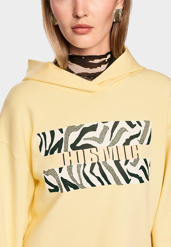 BLUZA Z NADRUKIEM BANANOWY ŻÓŁTY