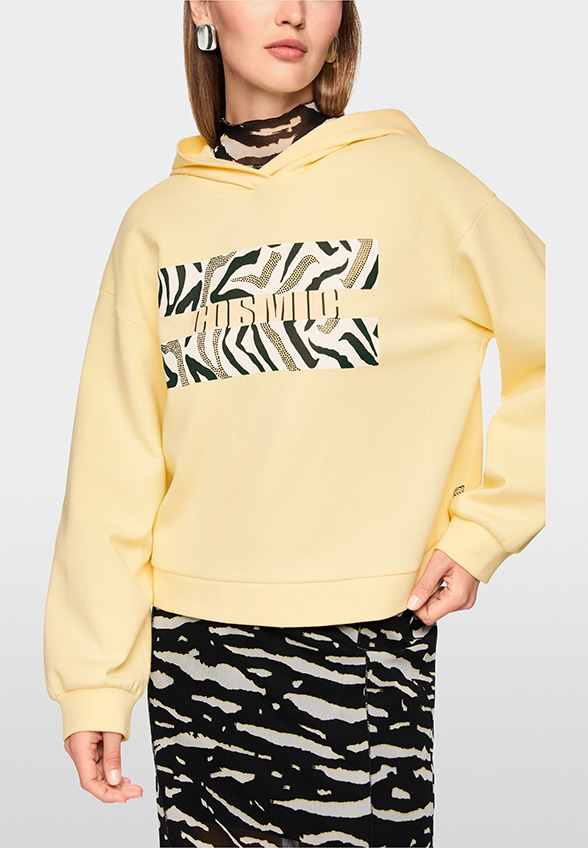 BLUZA Z NADRUKIEM BANANOWY ŻÓŁTY