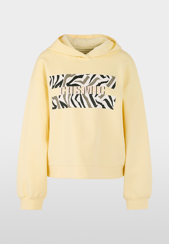 BLUZA Z NADRUKIEM BANANOWY ŻÓŁTY