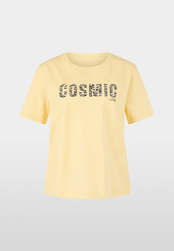 T-SHIRT Z NADRUKIEM BANANOWY ŻÓŁTY