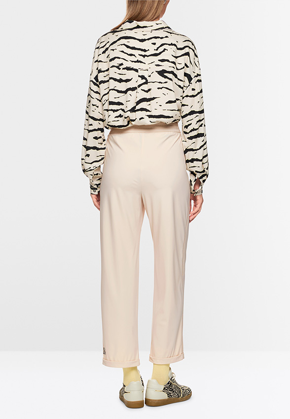 SPODNIE WUXI WIDE-FIT REGULAR KREMOWE