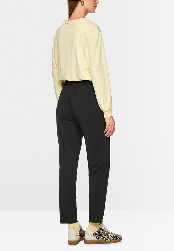 SPODNIE RHODOS LOOSE-FIT HIGH CZARNE