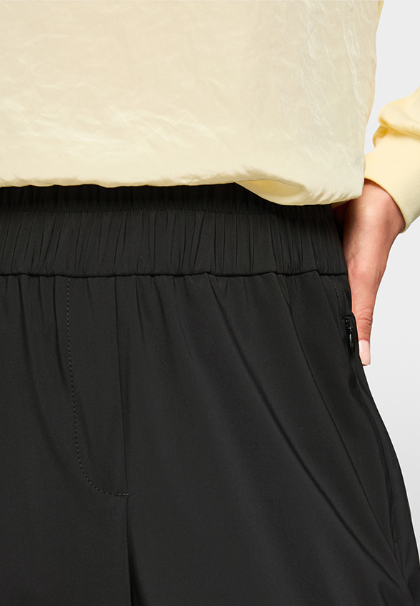 SPODNIE RHODOS LOOSE-FIT HIGH CZARNE