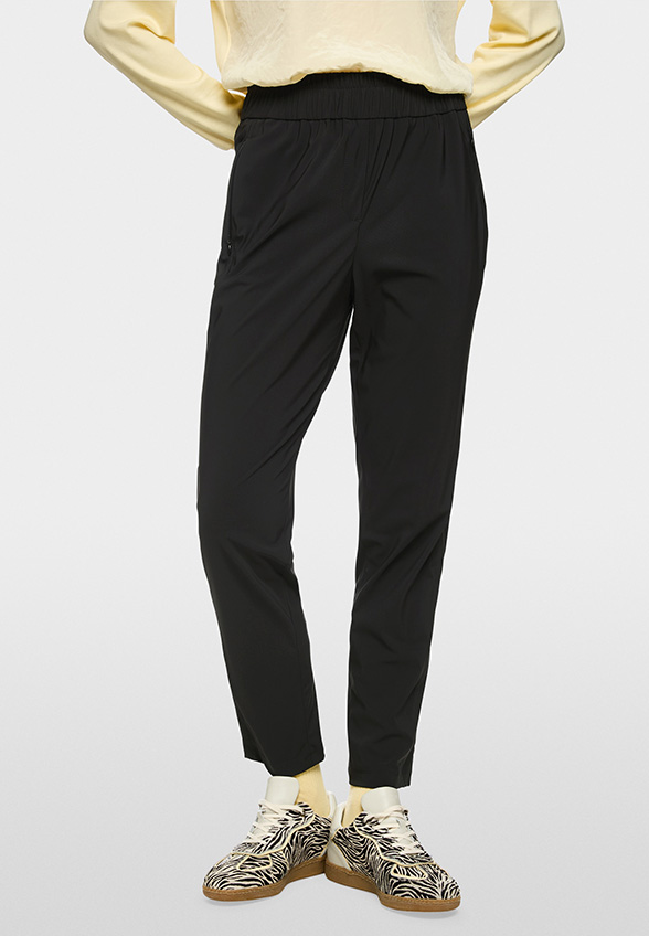 SPODNIE RHODOS LOOSE-FIT HIGH CZARNE