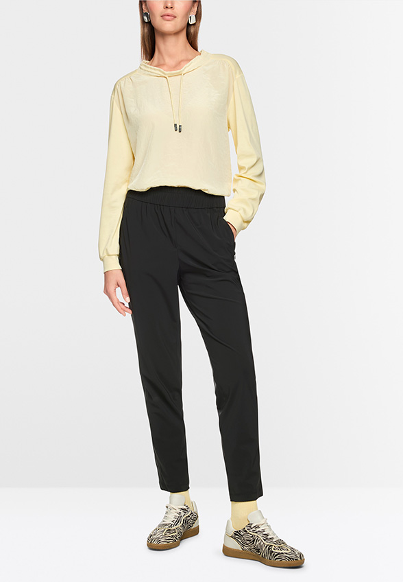 SPODNIE RHODOS LOOSE-FIT HIGH CZARNE