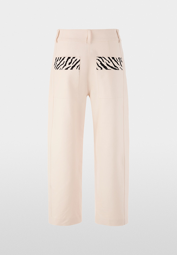 SPODNIE WOKHA WIDE-FIT HIGH KREMOWE
