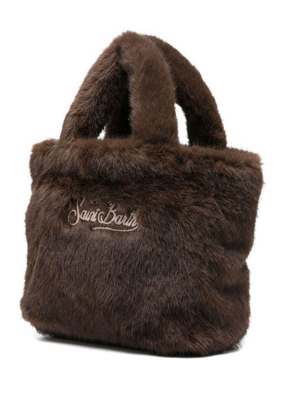 TORBA VANITY SOFT FUR BRĄZOWA