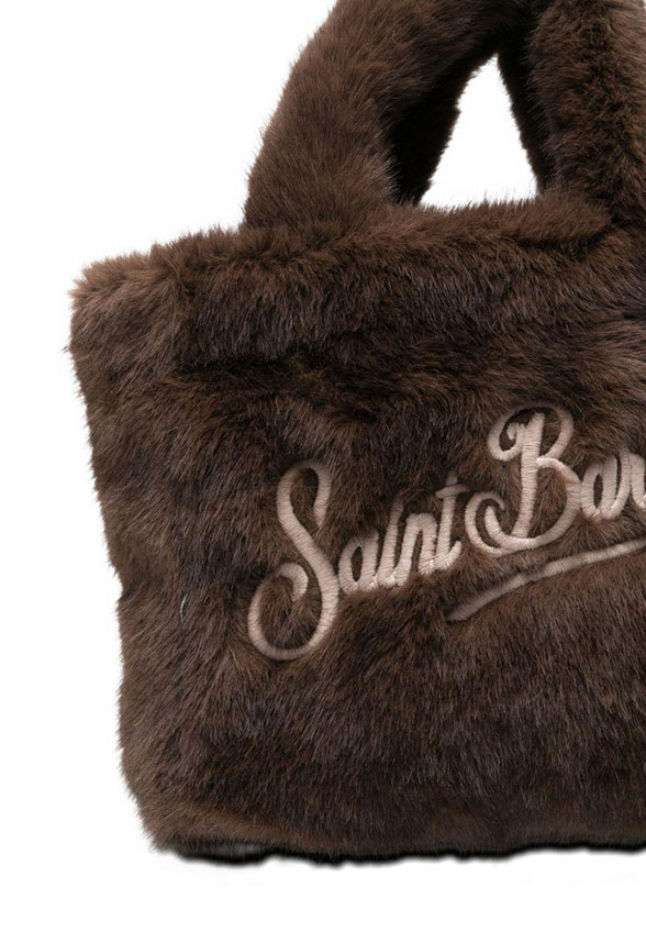 TORBA VANITY SOFT FUR BRĄZOWA