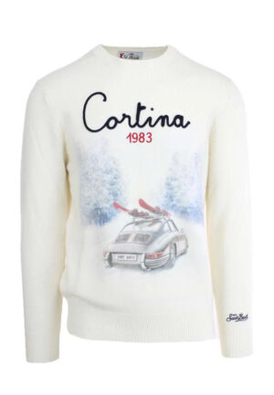 SWETER HERON PRINT CORTINA ROAD KREMOWY