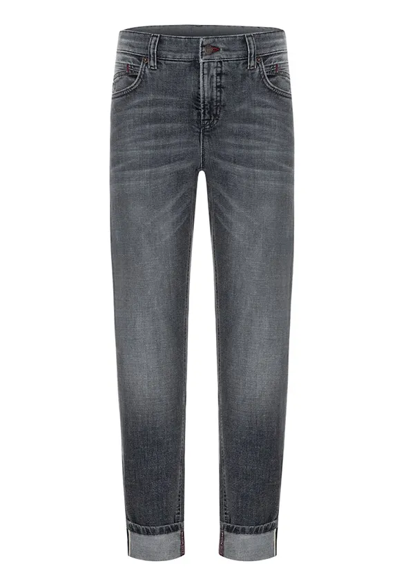 SPODNIE JEANSOWE KERRY STRAIGHT-FIT SZARE