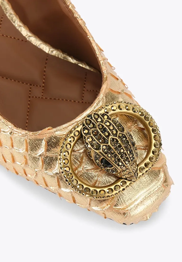 CZÓŁENKA CHELSEA BLOCK SLINGBACK ZŁOTE