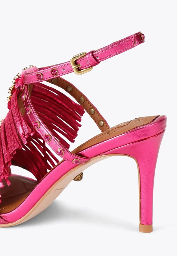 SZPILKI JEWEL FRINGE SANDAL FUKSJOWE
