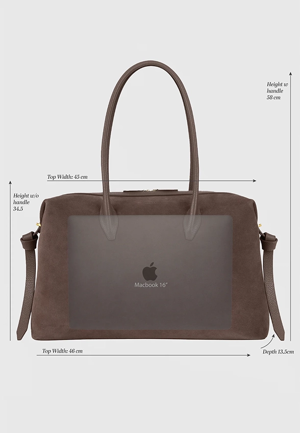 TORBA LARGE BRIOCHE DUFFLE Z ZIARNISTEJ SKÓRY CZARNA