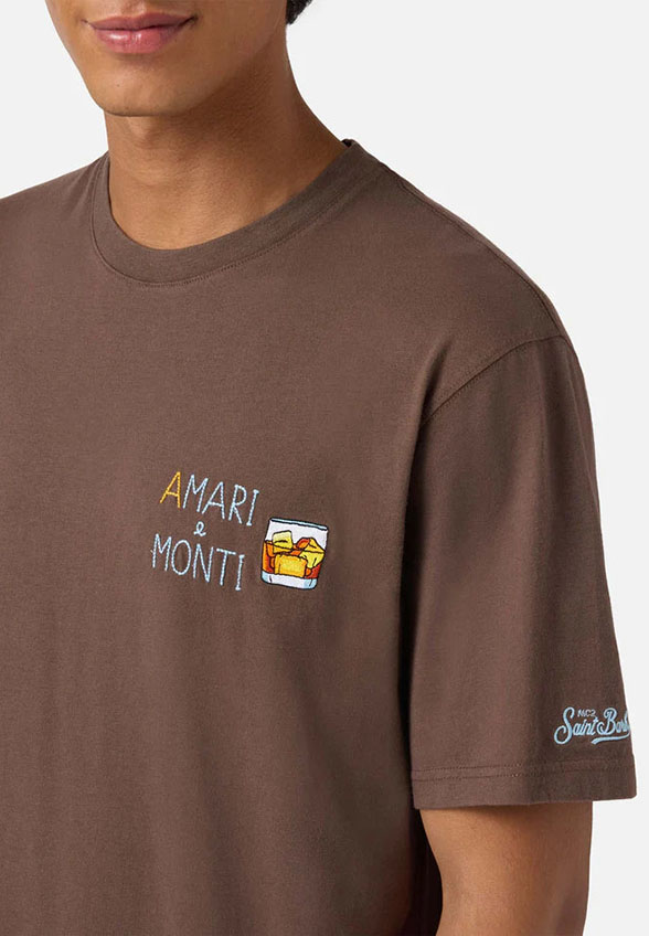 T-SHIRT MĘSKI ARNOTT BRĄZOWY