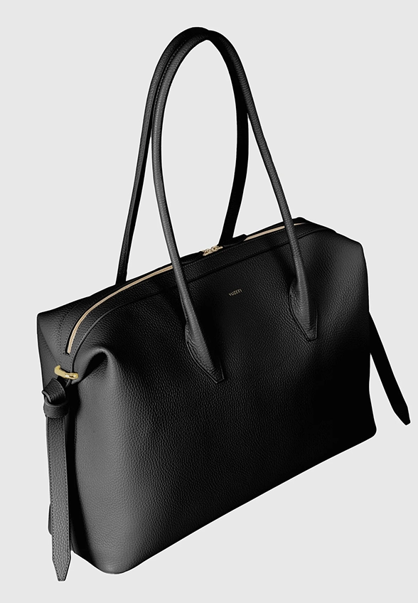 TORBA LARGE BRIOCHE DUFFLE Z ZIARNISTEJ SKÓRY CZARNA